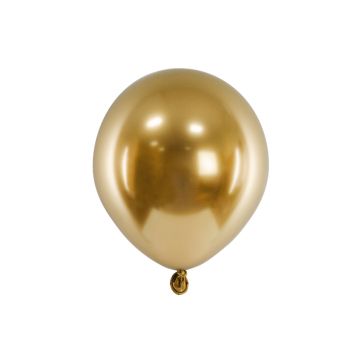 Guld Chrome mini ballonger 50x - 12 cm