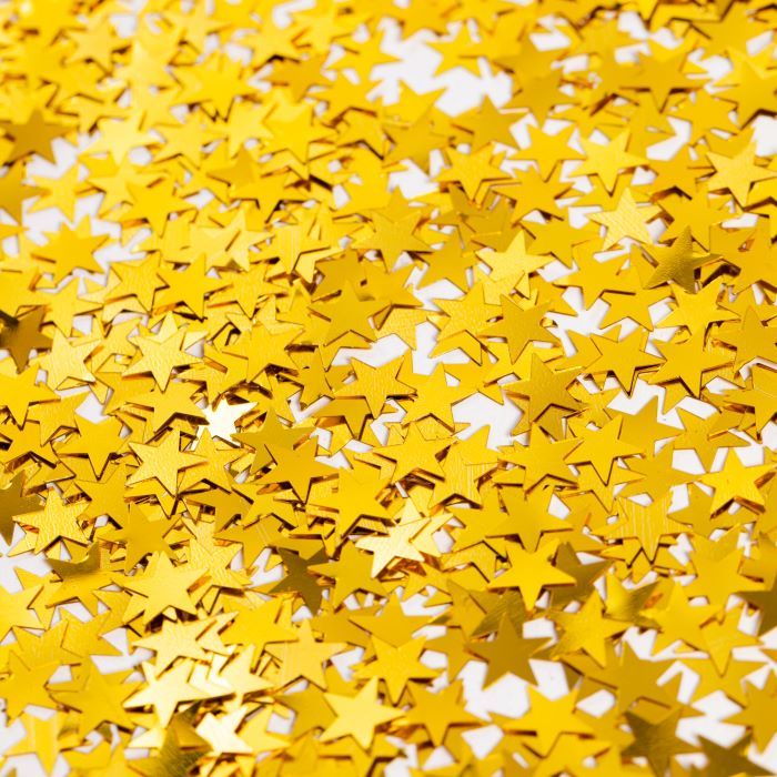 Guld färgad stjärna bords konfetti - 14 g