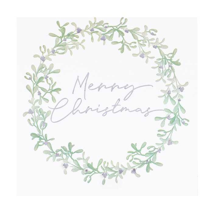Merry Christmas Mistelten Servetter 16x - 17 x 17 cm