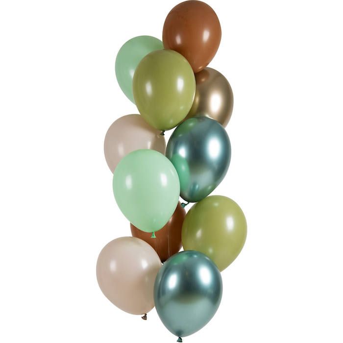 Ballonger I Gröna Nyanser 12x - 33 cm