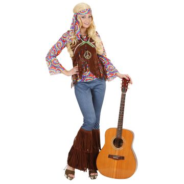Psykedelisk hippie-kostym för dam