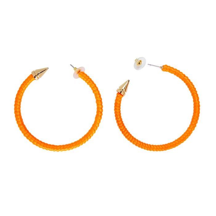 80-tals Örhängen hoops orange