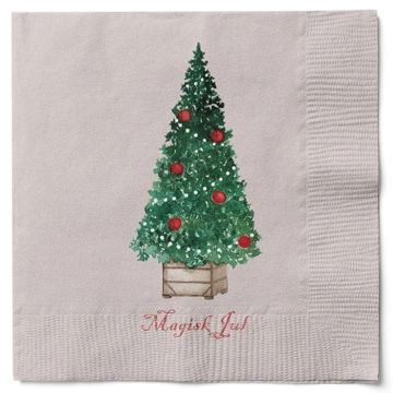 Servetter med granträd magisk jul Det Gamla Apotek
