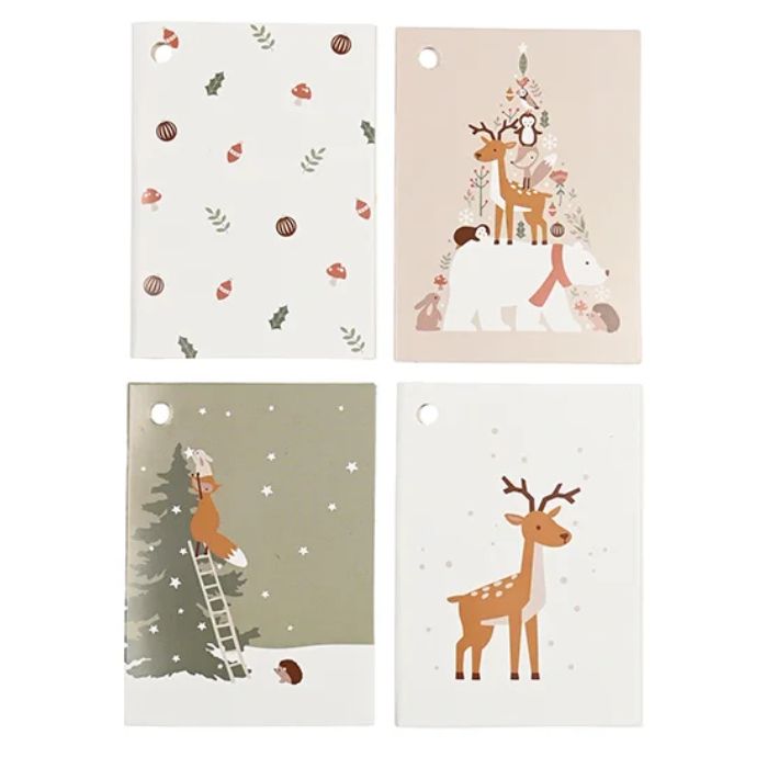 Presentetiketter med julmotiv 16x Det Gamla Apoteket