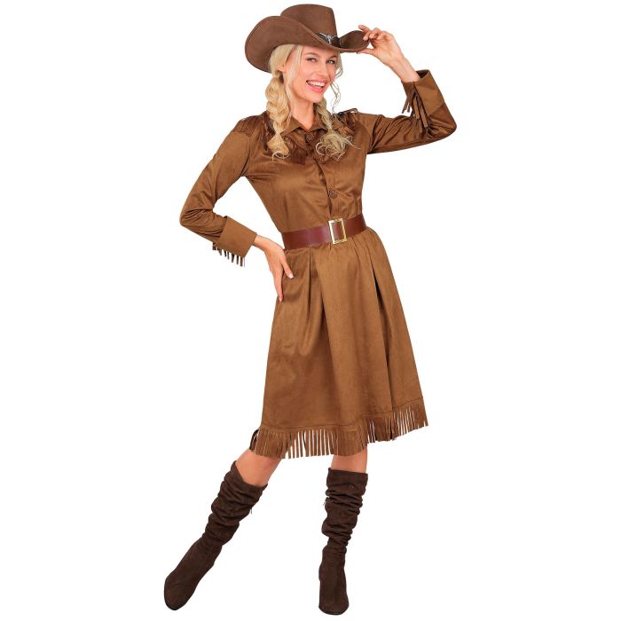 Fransig cowgirlkostym för damer