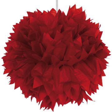 Röd pompom - 30 cm