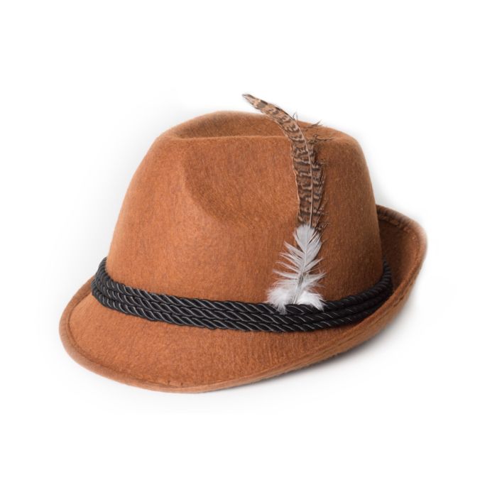 Tyrolerhatt till oktoberfest Bayern brun unisex one-size 
