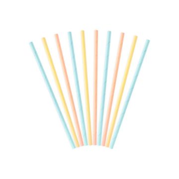 Pastellfärgade papprör 10x - 19,5 cm