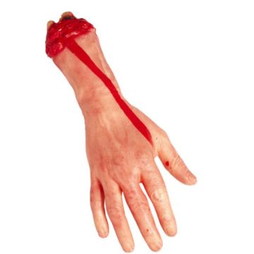 Blodig avhuggen hand - 12x30 cm