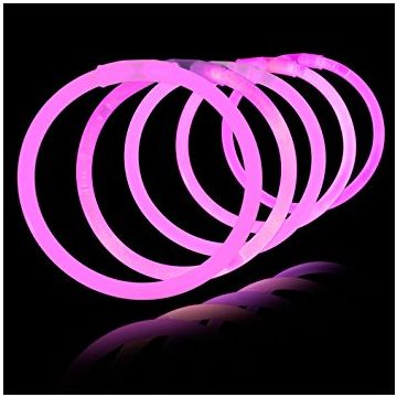 Rosa knäcklampor 100x - Självlysande armband