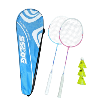 Badmintonset m. 2 racketar och 3 bollar