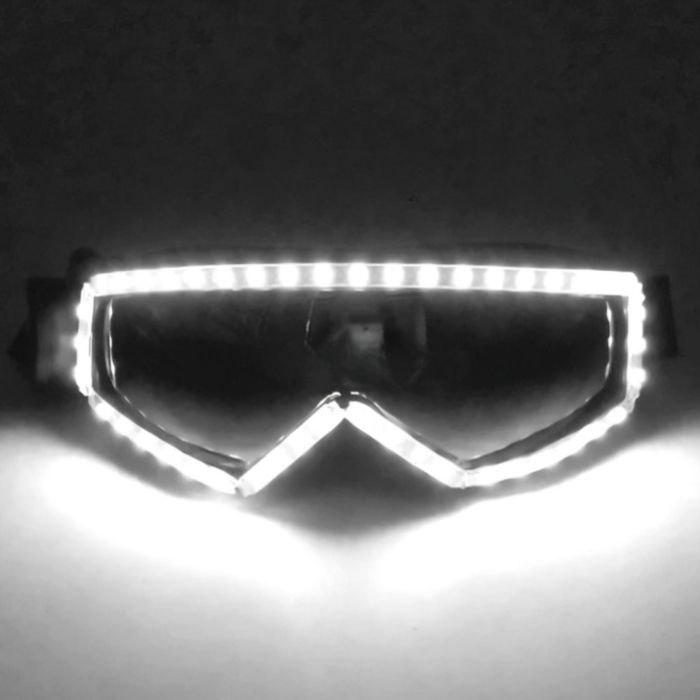 LED glasögon neon vit