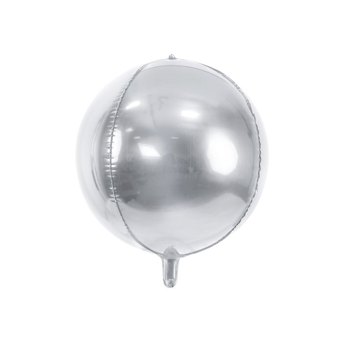 Metallisk silverfolieballong - Ø40 cm