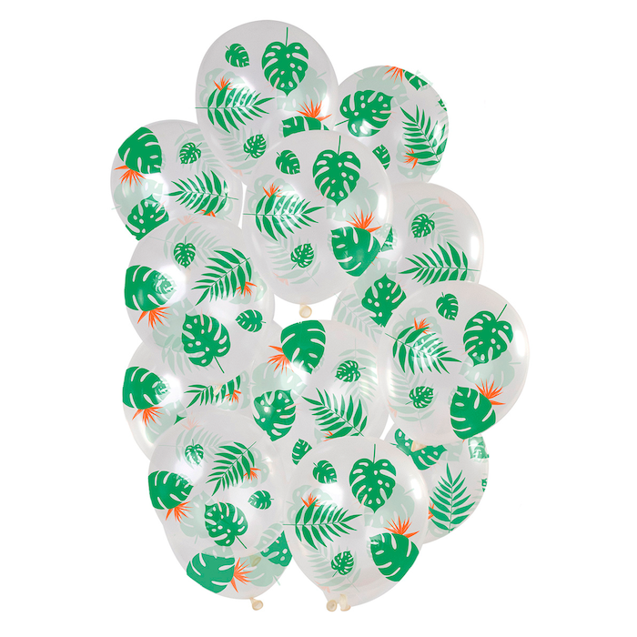 Tropiska blad ballongbukett 15x - 30 cm