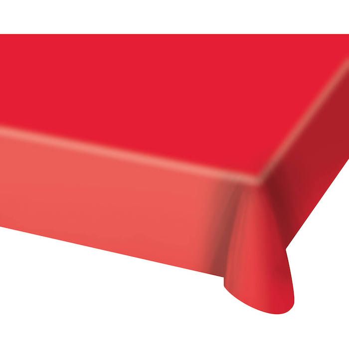 Röd plastduk - 130x180 cm