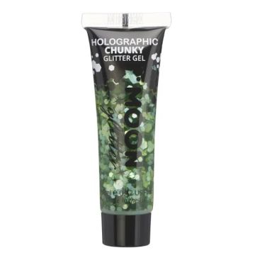 Holografisk Chunky Glitter Gel Grön 12 ml Moon Creations