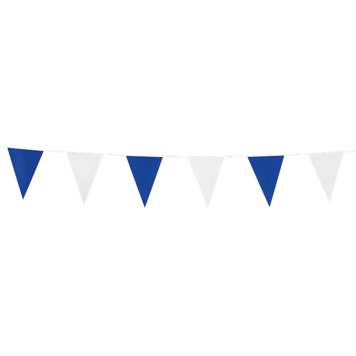 Blå och Vit 10x15 cm Flagguirlang - 3 meter