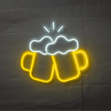 Öl neon LED-skylt - 37x40 cm