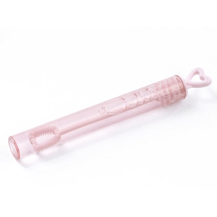 Såpbubbel Rör Med Hjärta Handtag Rosa - 10 cm
