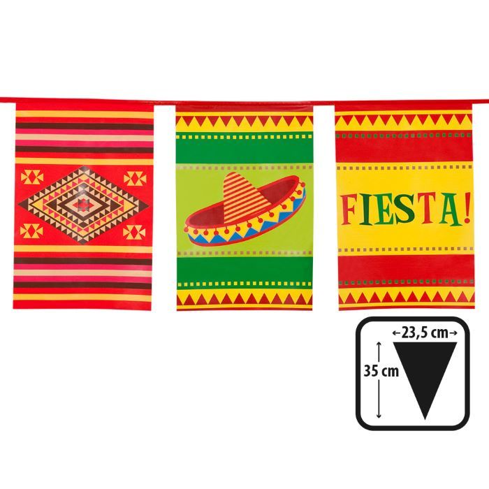 Mexikansk fiesta plastgirland - 10 m