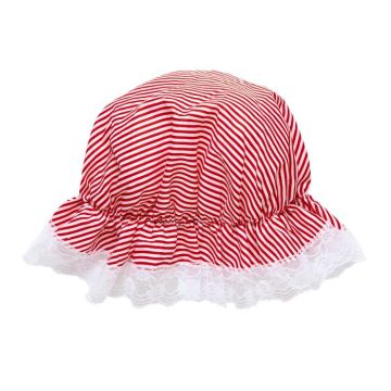 Stribet Blondehat Röd/Vit