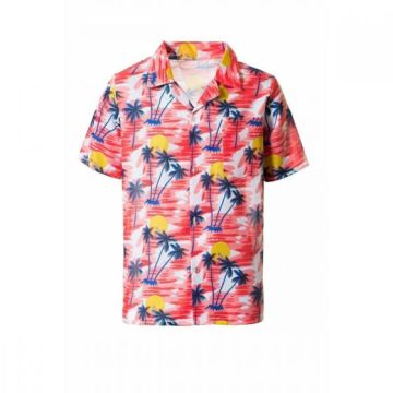 Röd Hawaii Skjorta