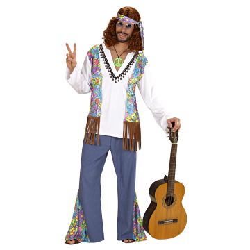 Woodstock hippie-kostym för herr