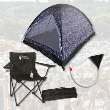 Festivalpaket 3 personer premium - FLOKI tält, festivalstol m.m.