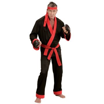 Kickboxer kostym i svart och röd för herrar