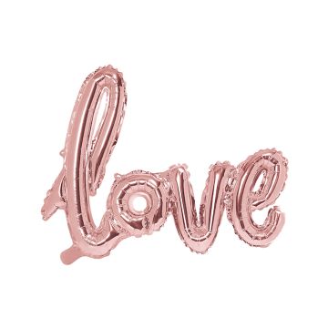 Love folieballong roséguld - 73 cm