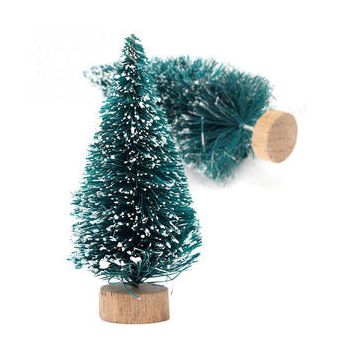 Julgran med snö 6 cm 12x