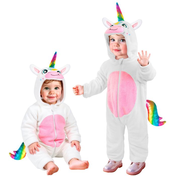 Unicornkostym för baby i vitt