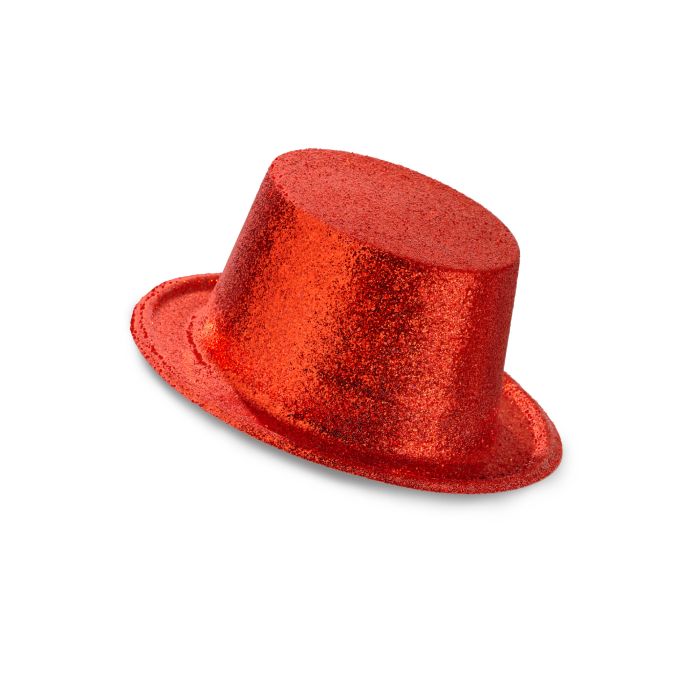 Festhatt röd glitter