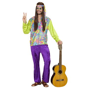 Hippieset för herrar i sammet med pannband