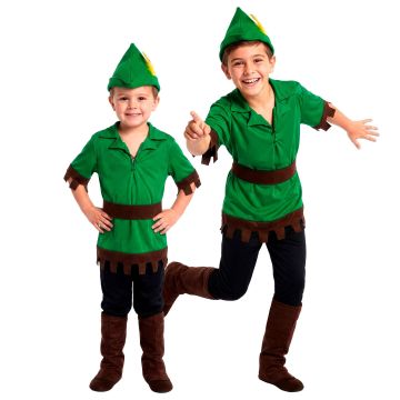Robin Hood kostym med stövlar för pojkar