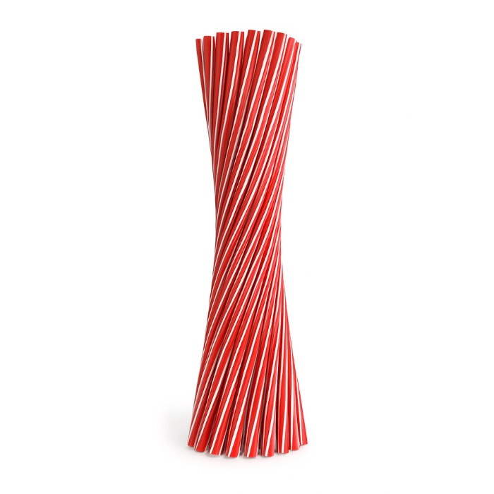 Sugrör röd 6x220 mm flergång 50x