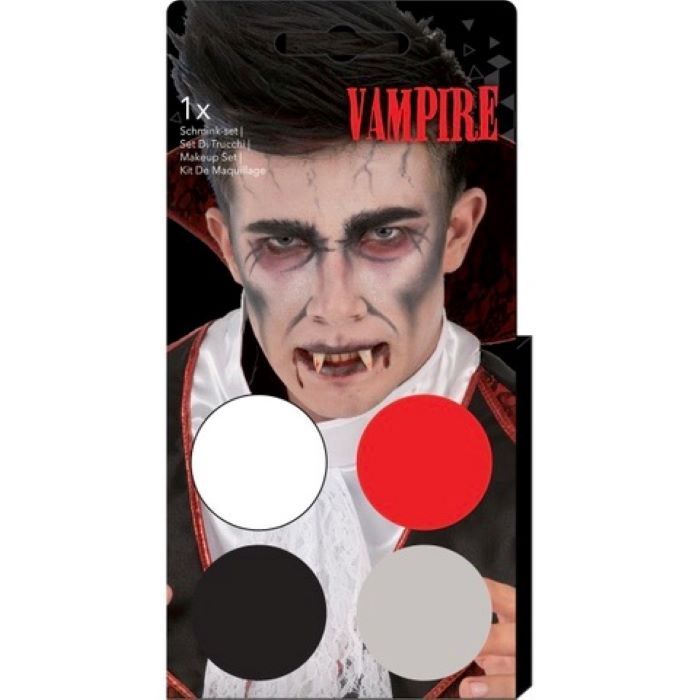 Vampyr ansiktsfärg 4 färger inkl. pensel