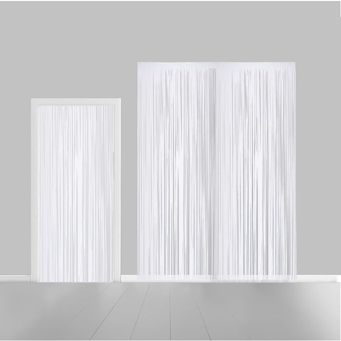 Vit Glittrande Gardin - 100 x 240 cm
