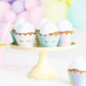 Enhörning cupcake wrappers 6x - 5x7x5 cm
