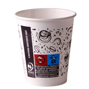 Kaffekoppar engångs pappkoppar vita 270 ml x50
