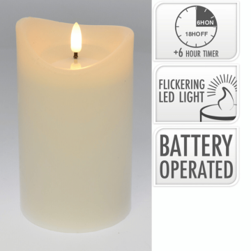 LED blockljus vitt - 9x9x15 cm