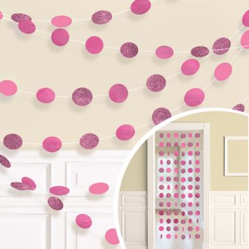 Rosa Glitterband - 213 cm