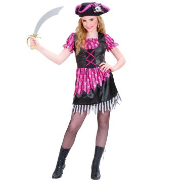 Elegant piratflicka kostym med hatt