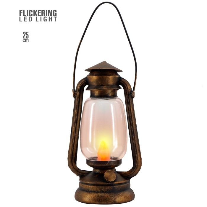 LED-lampa 25 cm brun 