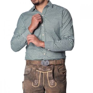 Oktoberfest tyrolerskjorta grön Leopold Deluxe