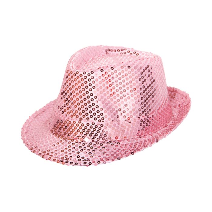 Rosa hatt glitter och paljetter