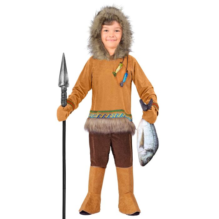 Eskimo kostym för pojkar - 4 delar