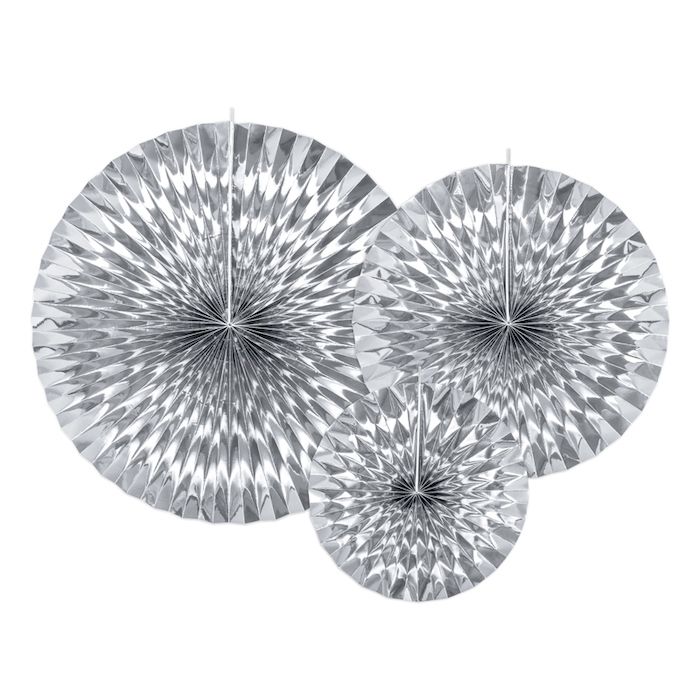 Silver Rosetter x3 - 40, 32, 23 cm