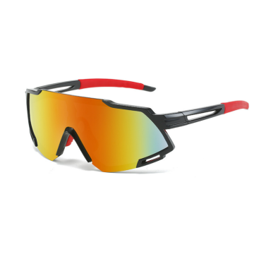 Sport solglasögon röd spegelreflex – onesize