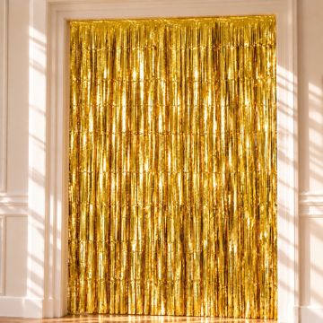 Guld glittrande draperi 100 x 180 cm